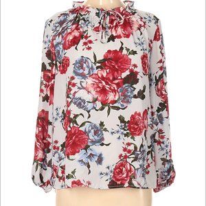 Ann Taylor LOFT Outlet Long Sleeve Floral Blouse